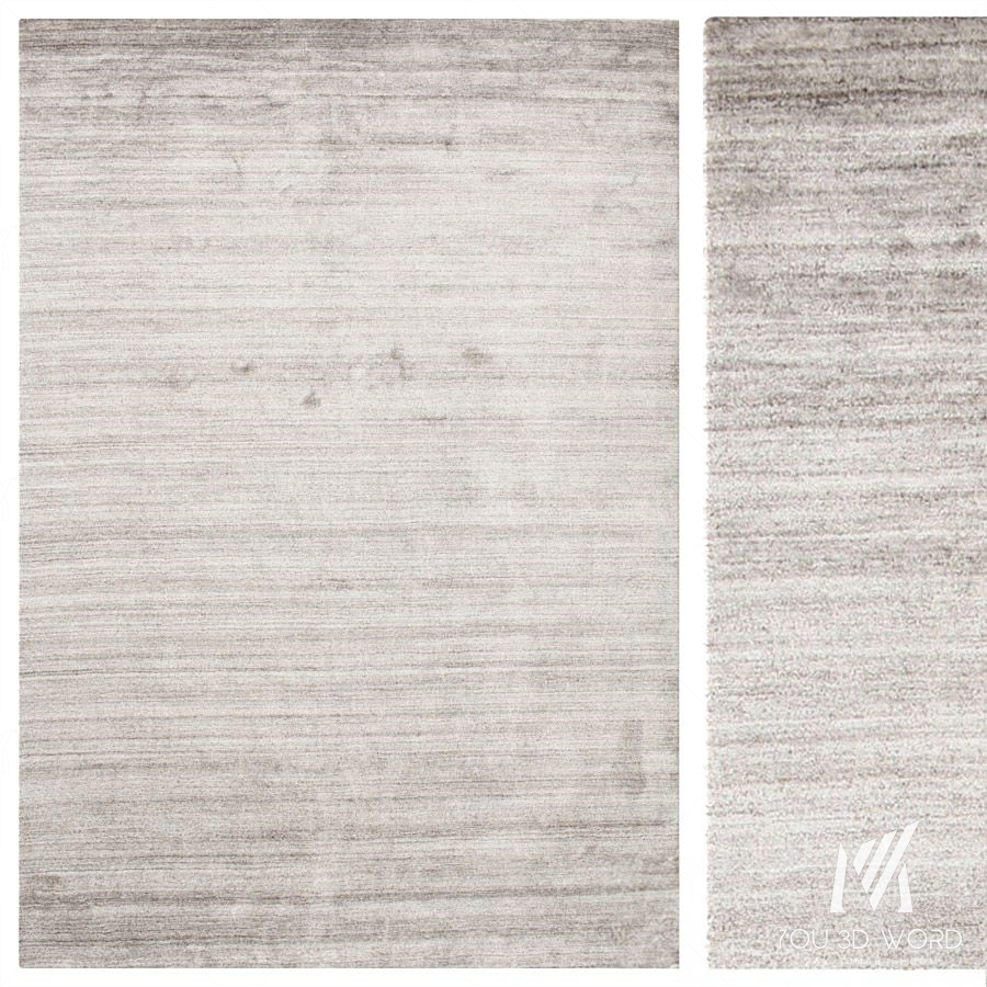 carpet Bamboo silk Loom - Warm Gray